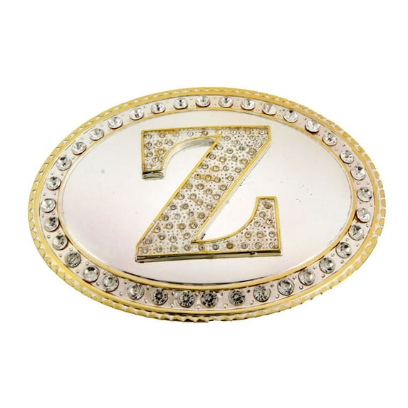 Initial Z Monogram Belt Buckle Letter Alphabet Western Cowboy Rodeo Texas Mirror