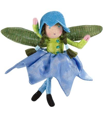 Blooming Mini Fairy Posable Doll With Iridescent Wings Bluebell