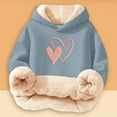 thumbnail image 2 of SGMVNU Hoodies for Teen Girls, Girl's Oversized Hoodie Sweatshirt, Boys Fashion Pullover Tops Kids Winter Clothes(Size 13-14 Years, yk251203_2-Light Blue), 2 of 5