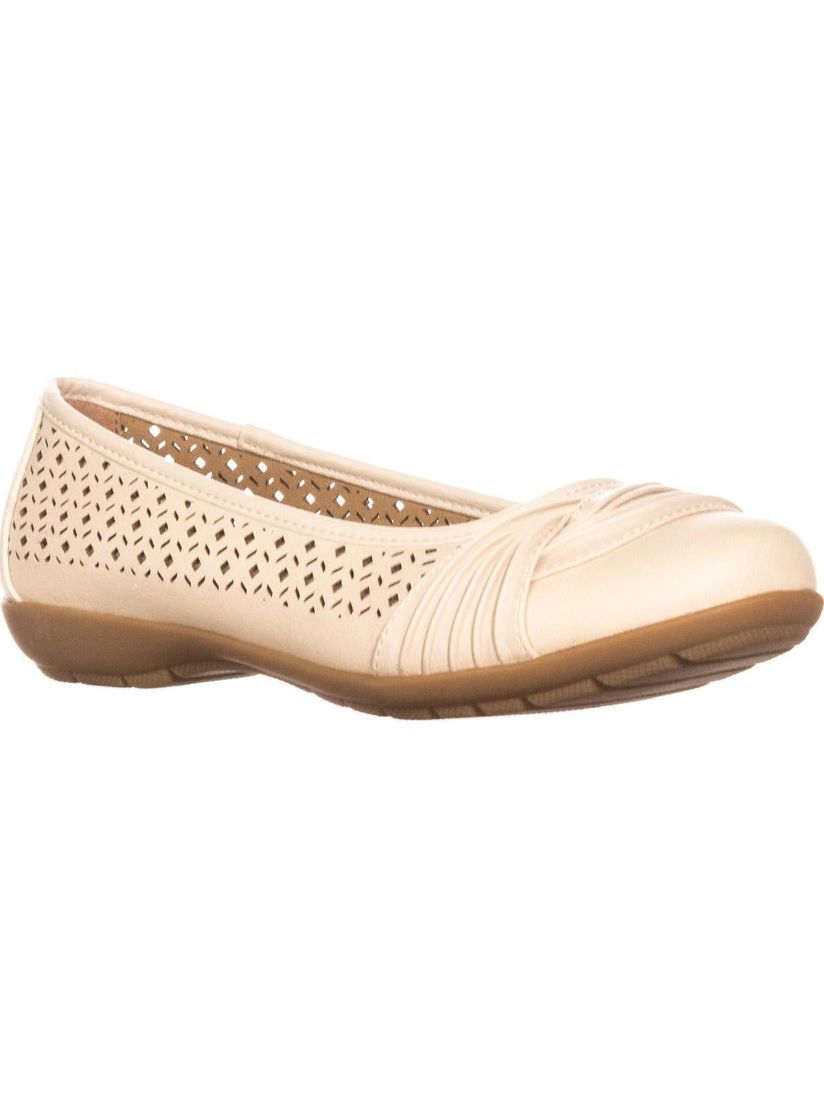 womens cream flats