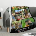 thumbnail image 3 of AISENIN Personalized Fleece Throw Pictures Blanket for Family Friends Pets Custom Blankets With 10 Photo Collages for Mother's Father's Day Christmas Birthday as Souvenirs and Unique Gifts, 3 of 5