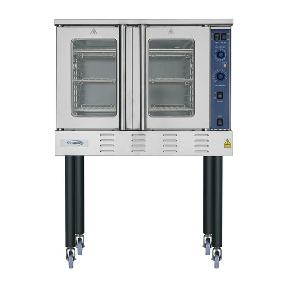 38 in. Full Size Single Deck Commercial Natural Gas Convection Oven 54,000 BTU with Casters (KM-CCO54-NGC)