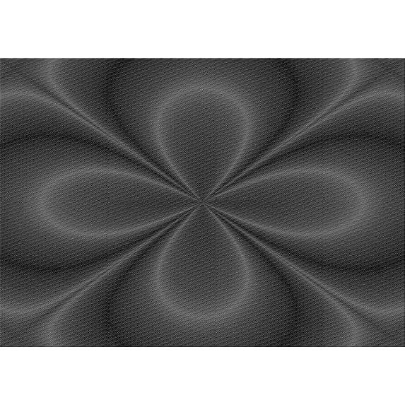 Ahgly Company Indoor Rectangle Patterned Charcoal Black Area Rugs, 5' x 7'