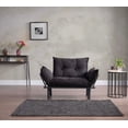 thumbnail image 3 of Triple Tree Chenille Adjustable Backrest Convertible Sofa, Black, 3 of 7