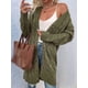 thumbnail image 5 of Suéter Cárdigan de Larga para Mujer, Otoño e Invierno, Tejido de Punto , con Botones Delanteros, Abrigo Verde M, 5 of 8