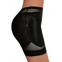 SWSMCLT Women's Shapewear Panties Mesh Underwear Padded Shaper Shorts Butt Lift Seamless Lace Black Large