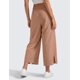 thumbnail image 2 of Pantalones CRZ YOGA Livianos de Pierna Ancha y Corte Cropped 64 cm Mousse Mocha XL, 2 of 5
