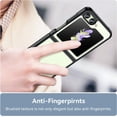thumbnail image 3 of Case for Samsung Galaxy Z Flip 5 Phone Case Slim Dropproof [Defend from Drop/Scratch/Slip/Fingerprint] Clear Acrylic Hard Back Soft TPU Bumper Hybrid Phone Case for Samsung Galaxy Z Flip 5-Black, 3 of 16