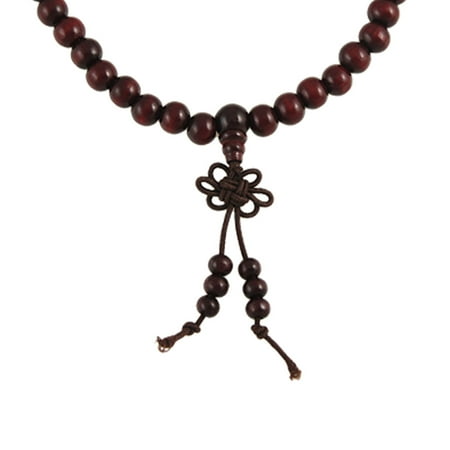 Prayer Bead Necklace - Unique Bargains Mala Seed Buddhist Prayer Bead Necklace Brown