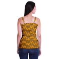 thumbnail image 4 of Moomaya Casual Shoulder Strap Flared Hem Cotton Slub Printed Women Summer Top, 4 of 5