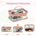 thumbnail image 3 of Unique Bargains 2pcs Clear Makeup Bags Waterproof Cosmetic Bags for Travel Zipper Makeup Pouch Black, Pink, 3 of 7