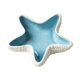 thumbnail image 2 of Bandeja de cerámica artesanal con forma de estrella de mar para guardar joyas, aretes y collares. Azul, 2 of 9