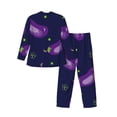 thumbnail image 2 of Bingfone Men'S Pajama Set 2 Piece Loungewear Pjs, Long Sleeve With Pajama Pants-Eggplant, 2 of 9