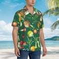 thumbnail image 3 of Susaid Vegan Print Short Sleeve Shirts Button Down Casual Shirts Summer Beach Aloha Button Down Short Sleeve for Men ,Large, 3 of 7