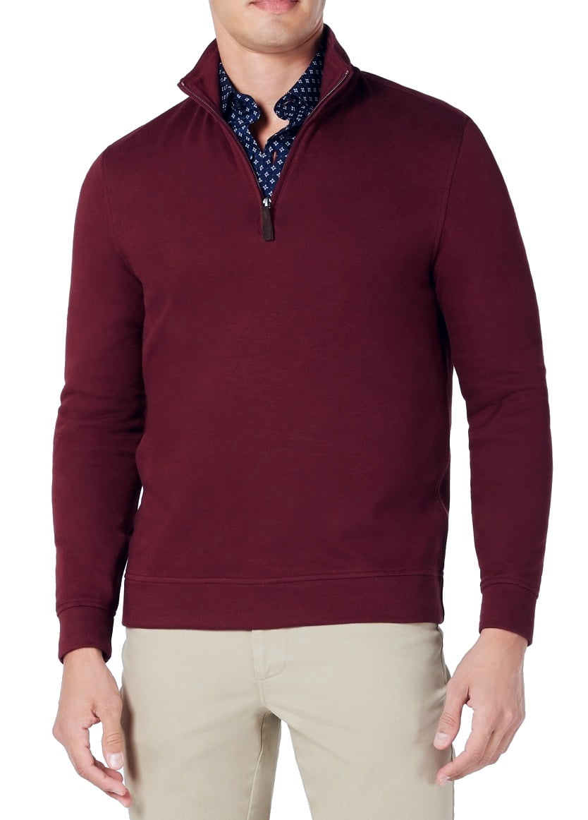 Tasso Elba Mens Sweater Port Medium 1/4 