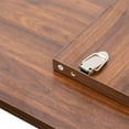 thumbnail image 3 of PORKISS 55.12" - 70.87" Extendable Dining Table for 6-8 People, Modern Rustic Kitchen Expanding Table for Kitchens, Dining, Office Areas, Walnut, 3 of 12