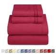 thumbnail image 1 of Nestl Sábanas Split King para Cama Ajustable, Juego de 5 Piezas Microfibra Suave Al Instante, Bolsillo Profundo, Color Óxido, 1 of 8