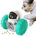 thumbnail image 1 of Juguete rompecabezas para perros: dispensador interactivo de golosinas, entrenamiento de juego duradero para perros pequeños/medianos (azul) Juguete para perros con forma de robot, 1 of 5
