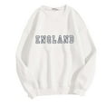 thumbnail image 3 of Women's Fashionable British Style Letter Printed Round Neck Long Sleeved Casual Sports Sweatshirt (1) Hoodie Active Distressed Sweatshirt Women Half Zip Sweatshirt Women Junior Sweatshirts Plain Going, 3 of 3