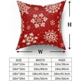 thumbnail image 6 of Christmas Pillow Covers 20x20 Set of 2 Red Xmas Snowflakes Snow Holiday Decoration Print Decorative Outdoor Pillowcases Seasonal Winter Gift Farmhouse Throw Cushion Case Decor for Couch Sofa Bed, 6 of 6