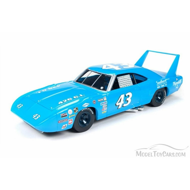 1970 Plymouth Superbird 43 Race Car Light Blue Auto World