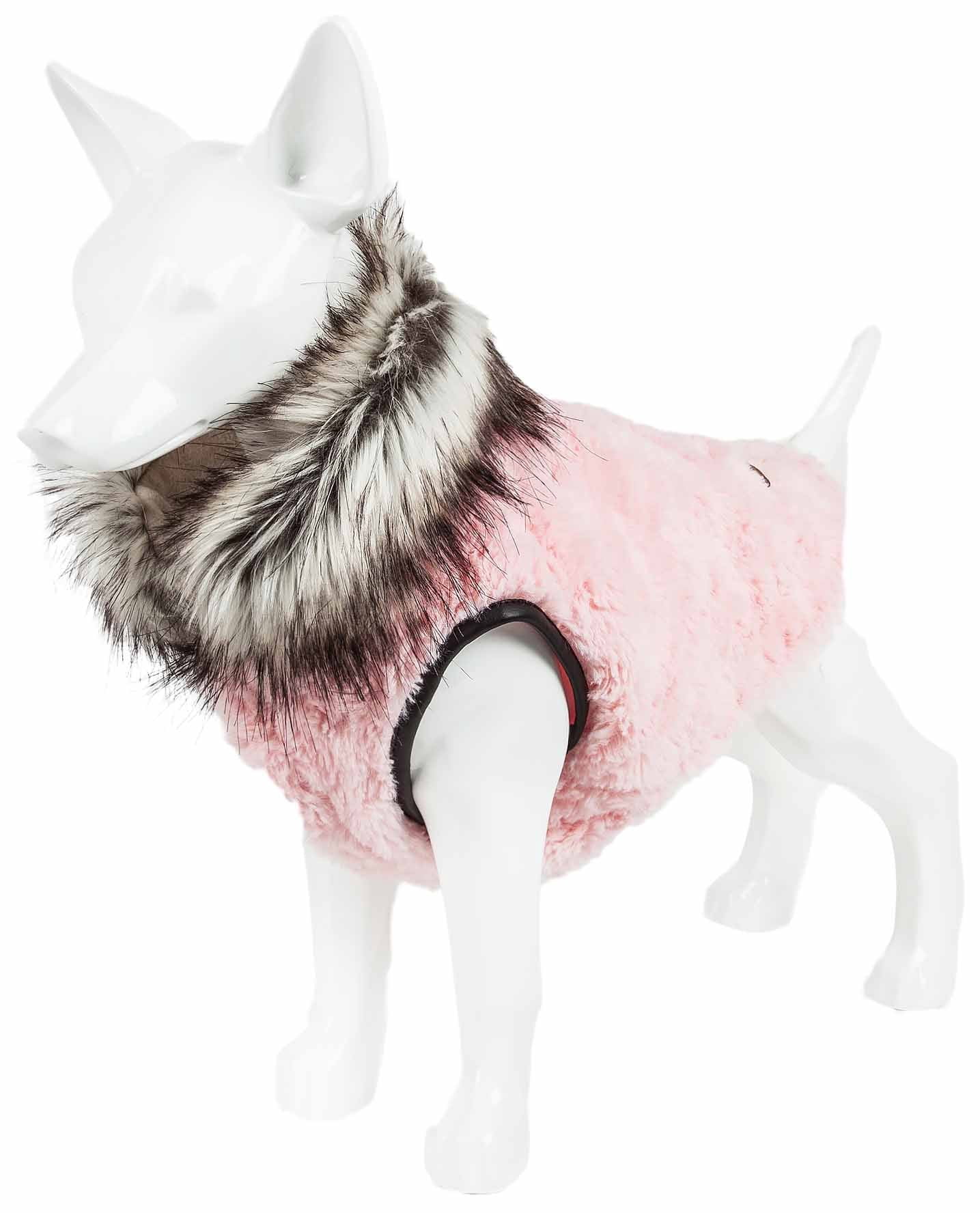 Pet Life ® Luxe 'Pinkachew' Charming Fashion Mink Fur Dog Coat
