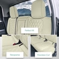 thumbnail image 5 of For 2022-2026 Nissan Frontier FH Group Custom Fit Neoprene Car Seat Covers Wateropoof - Solid Beige Rear Seat, 5 of 6