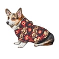 thumbnail image 7 of Fotbe record Skull rock Print Small Dog Sweater Hoodies Pet Grey Hooded Soft Fleece Sweatshirts with Pocket Fall Winter Puppy Cat Sweaters Warm Clothes-Small, 7 of 7