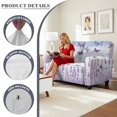 thumbnail image 6 of Jiueut Butterfly Lavender Print Recliner Loveseat Slipcover, 6 Pieces Breathable Furniture Protector Stretch Reclining Chair Covers with Storage Pocket, 6 of 7