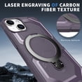 thumbnail image 4 of Allytechgroup Magnetic Case for iPhone 14, Support Wireless Charging Rugged Heavy Duty Durable Cover Case with Kickstand Shockproof Back Cover for iPhone 14, Purple, 4 of 6