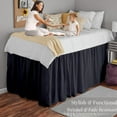 thumbnail image 5 of Dorm Bed Skirt - 100% Microfiber College Dorm Bed Skirt Dark Grey Solid, 42" Drop Twin XL Size, 5 of 5