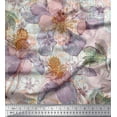 thumbnail image 1 of Soimoi Cotton Poplin Fabric Leaves & Lily Flower Print Fabric by the Yard 56 Inch Wide, 1 of 1