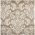 thumbnail image 1 of Safavieh Florida Shag Collection SG460-1311 Beige and Cream Square Area Rug (5' Square), 1 of 3