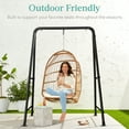 thumbnail image 3 of Best Choice Products Hammock Chair Stand, 75in Tall Heavy Duty Indoor Outdoor Steel Hanging Base w/ Hardware, 3 of 8
