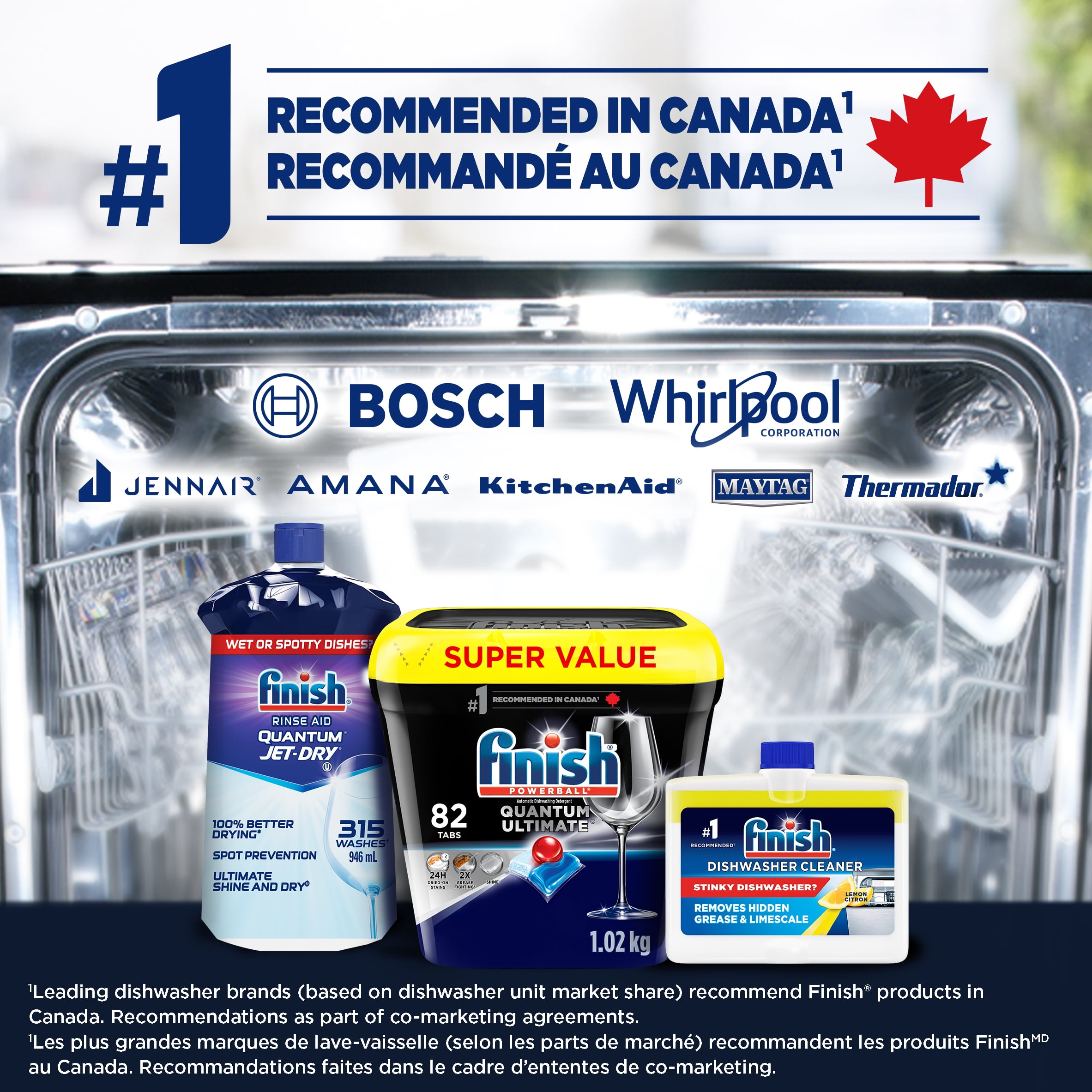 Finish® Quantum Ultimate® Dishwasher Detergent Pods, No Pre Rinse needed, for Deep Clean & Sparkling Shine, 82 Tabs