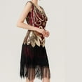 thumbnail image 5 of DailyTrove Women's Fringe Flapper Dress-Sleeveless-Midi-Polyester-for 1920s Party/Costume Event-Vintage Fringe, 5 of 6
