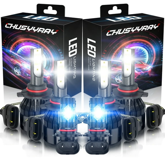 6PC 9005+9006/HB4 LED Headlights High Low + 9145 Fog Lights Bulbs Combo For Lexus GS300 1998-2004