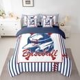 thumbnail image 2 of Feelyou Baseball Sports Bedding Comforter Set 7 Pieces, Cute Cartoon Full Bedding Set, 2 of 8