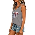 thumbnail image 4 of 250th Anniversary Printed Women Shirts Casual 250 Years Of Freedom T Shirt Sleeveless Tshirts Patriotic Tops, 4 of 5