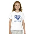 thumbnail image 5 of USA Land of the Free Patriotic Eagle Crewneck T Shirts Boy Girl Teen Brisco Brands S, 5 of 6