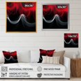 thumbnail image 4 of Designart "Red Black Contemplative Abstraction XI" Modern Waves Canvas Wall Art, 4 of 5