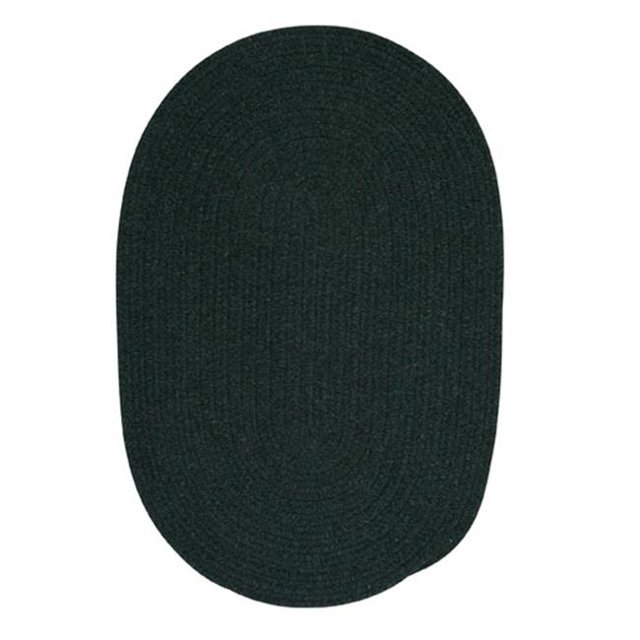 Colonial Mills Rug WL09R096X096 Bristol - Dark Green 8 ft. round Braided Rug