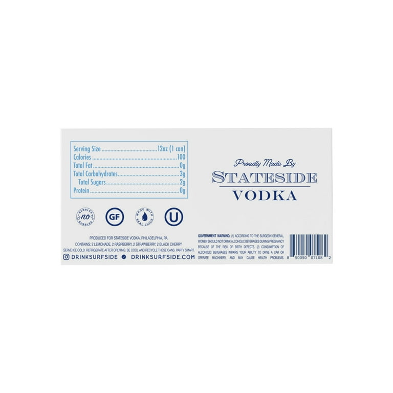 Surfside Lemonade + Vodka Variety 8 Pack - Walmart.com