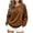 Brown, variant on AKOEE Fuzzy Sweatshirts Off The Shoulder Pullover Long Sleeve Tops for Women Casual Loose Plush Sweaters (XL, Orange)