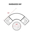 thumbnail image 2 of Delacora TKC-DPF-BAR04F Barbados Outdoor 4 Piece Conversation Set, 2 of 2