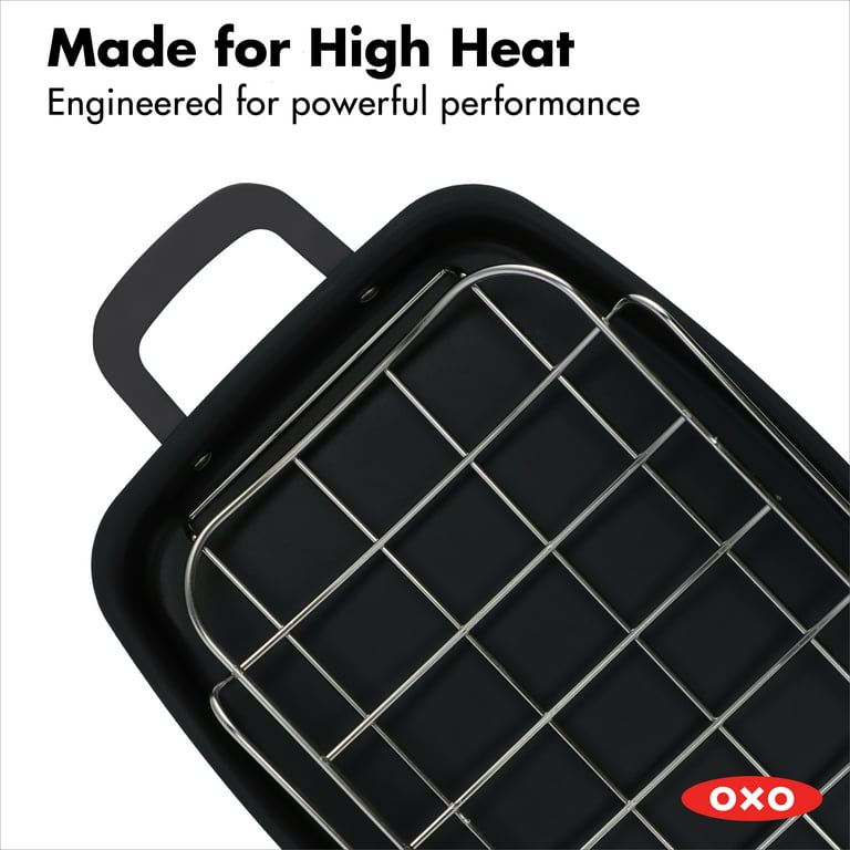 OXO Black Steel 10 in. Pre-Seasoned Carbon Steel Induction Safe