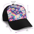 thumbnail image 2 of Yiaed Skull rainbow color space Print Baseball Cap Dad Hat Polo Style Plain Blank Adjustable Size, 2 of 5