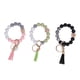thumbnail image 2 of PULSERA CON LLAVERO DE CUENTAS DE SILICONA, LLAVERO DE METAL, Conjunto de Pulsera Con Cuentas Estilo Borlas, Adecuado Para Mochila, Confesiones de Billetera, 3 UDS., 2 of 7