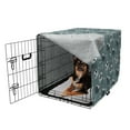 thumbnail image 2 of Cartoon Dog Crate Cover, Pandas Sleeping on Clouds Small Stars and Hearts Shapes in Cartoon Layout, Easy to Use Pet Kennel Cover for Medium Large Dogs, 35" x 23" x 27", Multicolor, by Ambesonne, 2 of 6