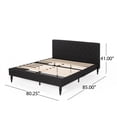 thumbnail image 5 of GDF Studio Vallarta Contemporary Fabric Upholstered Tufted Bed, Black King, 5 of 13